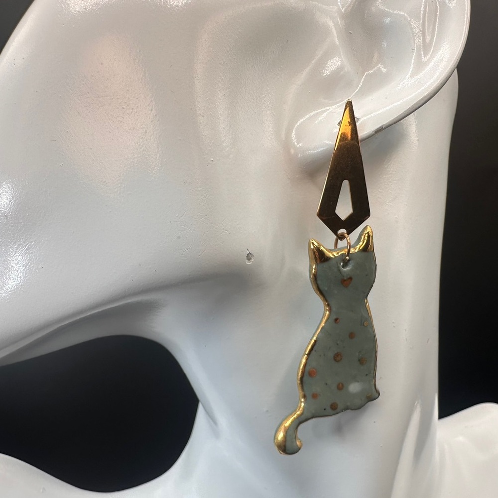 Handmade Luxury Ceramic Earrings – Unique, Lightweight, and Artistic Jewelry - Picture 4 of 10